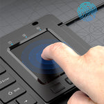 LinkMejor DS-9898 Trackball Touch Industrial Keyboard 64-Key USB Integrated Touchpad Gesture Control Keyboards for CNC PC