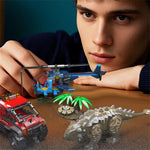 Mould King Jurassic World Series 29001 29002 29004 Brachiosaurus & Biplane Camp / T-Rex Transport Ship / Ankylosaurus & Helicopter Camp Dinosaur Egg Building Blocks Ornaments Toys Kid Gift