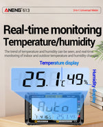 LinkMejor 613Pro Smart Multimeters DC/AC Voltage Capacitor Tester 4000 Counts 10A Current 600V Voltmeter Test Alarm Clock Set Tools