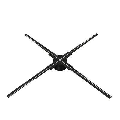 P45 Smart 3D Hologram Fan Display 45cm LED Projector 4K Naked-Eye Floating Advertising Screen Rotating HD Visual Display for Store Shop Exhibition Marketing
