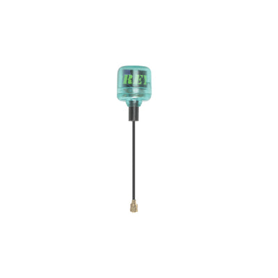 FlyFishRC Osprey 5.8GHz 2.82dBi LHCP FPV Antenna Stubby Antenna 40mm Ipex/UFL RG141 Coax 2.1g Cyan for FPV Racing RC Drone