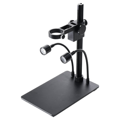 LinkMejor Aluminum Digital Microscope Stand Industrial Camera Monocular Lens Lift Repair Workbench Black