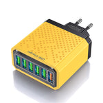 5V3A 6-Port USB Charger 6USB-A QC3.0 Fast Charging Wall Charger Adapter EU Plug for iPhone 15 14 13 for Xiaomi 14pro for Huawei Mate60 Pro for Samsung Galaxy S24