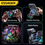 LinkMejor K51 Magnetic Digital Display Phone Cooler Semiconductor Cooling RGB Gaming Radiator 3 Speed Adjustable Silent Fan for iPhone Android Universal Phone Gaming Cooler