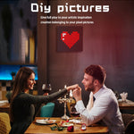 LinkMejor Pixel Display Screen Bluetooth Pixel Light Table With Pixel Photo Frame Diy Mosaics Pixel Style Wall-Mounted Pixel Screen Smart LinkMejor Pixel Display