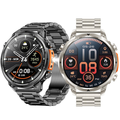 MK100 1.7-inch HD Screen GPS Built-in Flashlight Altitude and Air Pressure 720mAh Massive Battery bluetooth Call Heart Rate Blood Oxygen Monitor Sleep Monitoring Multi-sport Modes 1ATM Waterproof Smart Watch