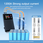 LinkMejor TK-10A Portable LCD Screen Spot Welder 1200A Welding Current 8000mAh Battery Advanced Double Pulse Technology Multiple Safety Features