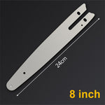 Metal Chainsaw Guide Bar Replacement Chrome Moly Steel 4-16 Inch Mini Electric Chainsaw Parts Logging Pruning Heavy Duty Guide Plate Long Lasting Design Light Weight