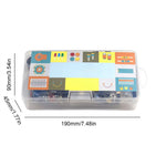 MB-102 830 Hole Breadboard Kit Basic Electronics Component Starter Kit with Power Supply Module Jumper Wire Potentiometer LED Resistors Capacitor for R3 Component Pack