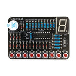 Small Blackboard DIY Electronic Quiz Buzzer Kit 8-Way Responder Digital Display Test Circuit Soldering Practice Module Kit