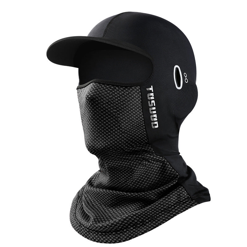 Ice Silk Sunscreen Headgear Outdoor Cycling Head Neck Gaiter Quick Dry Breathable UPF50+ Motorcycle Bike Full Face Mask Cap