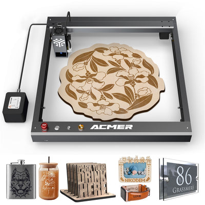 LinkMejor P2 20W Laser Engraver Fixed FocusEngraving at 30000mm/minUltra-silent Auto Air Assist No DIY No Installation