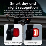 LinkMejor R2 Smart Brake Sensing Bike Taillight Same Frequency Induction Rear Light 4 Lighting Modes IPX6 Waterproof Type-C Rechargeable Bicycle Rear Light