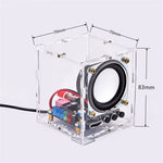 DIY Bluetooth Speaker Kit HU-009 Acrylic Case 5V Power Supply HT6872 Audio Amplifier LED Spectrum Display Wireless and Aux Input Portable Compact Audio System