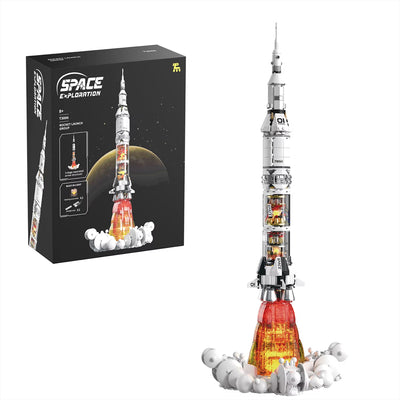 LinkMejor T2015 Space Explorer Spacecraft T3006 Space Rocket Launch Kit JQ1122 Floating Millennium Space Warship Building Blocks Assembly Kit Model Ornaments for Kids Gift