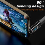 90 Degree USB-C Adapter Right Angle U Shape USB4 Type-C Adapter 40Gbps with LED Display PD 140W 8K Extender for Thunderbolt 3/4