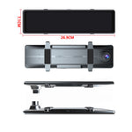 11.26 Inch 4K Carplay Android Auto Mirror Dash Cam Dual Lens Bluetooth WiFi GPS DVR Driving Recorder