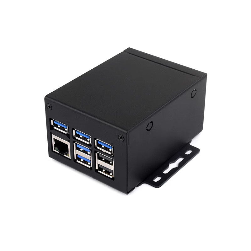 Waveshare PI5-CASE-D Industrial Grade Metal Case for Raspberry Pi 5 Supports Official Fan & HATs Wall-mount and Rail-mount Support