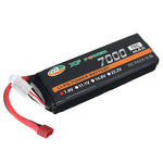 LinkMejor 7.4V 7000mAh 70C 2S LiPo Battery T Deans Plug for RC Drone