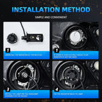2pcs H4 LED Projector Mini Lens Auto Car LED Headlight Bulb Kit Conversion High & Low Beam 6000K Turbo Fan Car Light Lamp
