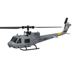 LinkMejor F06 UH-1 2.4G 4CH 1:48 Scale UH-1 Huey Optical Flow Localization Altitude Hold Flybarless RC Helicopter RTF