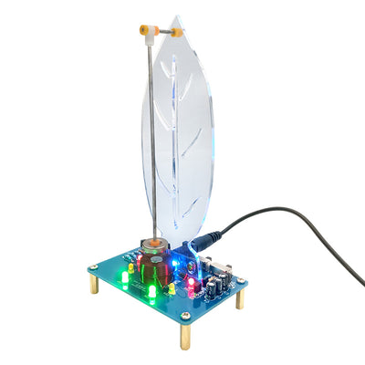 Electromagnetic Swing Kit Leaf Edition DIY Electronic Kit DC 5V LED Flowing Light STEM Educational Science Project