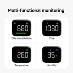 Atuman CF1 Multifunctional Carbon Dioxide Tester CO2 Temperature Humidity Display Clock display 3 inch Screen High Accuracy Type-C Charging 2200mAh Battery