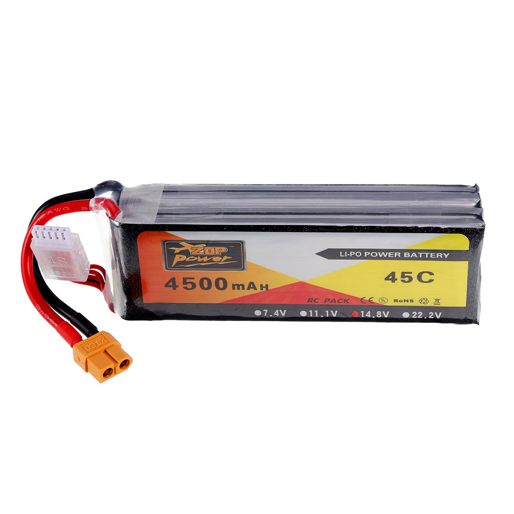 LinkMejor 14.8V 4500mAh 4S 45C Lipo Battery XT60 Plug
