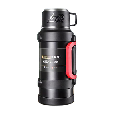 Xmund 1.7L Large Capacity Stainless Steel Thermos Bottle with Handle Outdoor Portable Large Capacity Thermal Water Bottle ,Keep Hot and Cold for Outdoor Travel, Camping