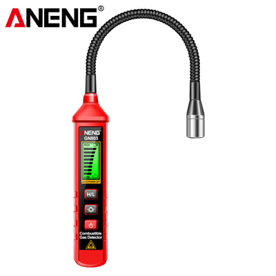 LinkMejor GN803 Combustible Gas Leak Detector High Sensitivity 300-10000PPM Alcohol Ethanol Detection Adjustable Sensitivity All-Metal Bendable Hose Safe and Accurate Home Safety Equipment