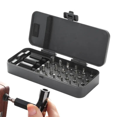 24 In 1 Magnetic Ratcheting Screwdriver Set Precision Repair Tools Kit Steel Construction Portable Case