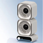 Tevorex Portable Rechargeable Dual Head Desktop Fan 360° Rotational Airflow Speed Adjustable Mini Silent Electric Fan for Home and Office