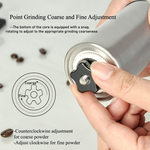 Portable Stainless Steel Manual Coffee Grinder Ceramic Grinding Core Adjustable Grinding Coarseness Hand Crank Coffee Machine