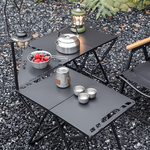 Xmund Camping Table, Outdoor and Sports Gear, Lightweight Portable Folding Tables, Carbon Steel Multifunctional Barbecue Tables, Free Assembly, Full Scene Compatible for Picnic and Barbecue