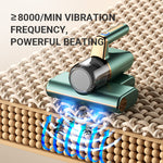 Tevorex Portable Handheld Wireless Mite Remover with LED Purple Light Irradiation 14kPa Suction 4800mAh Rechargeable for Mattress Sofa Carpet Bed Cleaning Allergen Removal