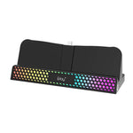 LinkMejor HBP-614 for PS5 Portal Game Console RGB Light Charger Bracket with Detachable Stand Plug and Play