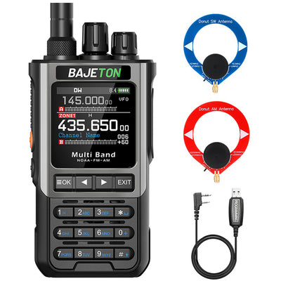 LinkMejor BJ-8300 10W Multi Band Handheld Radio bluetooth Programmable NOAA Weather Alert Spectrum Analyzer SW MW LW AM SSB CB Transceiver Two-way Radio Walkie Talkie