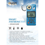 LinkMejor OWM5500 Smart Anemometer 7 Types of Measurements 8000 Sets Data Storage USB Type-C Rechargeable Lithium Battery Energy Efficient APP Remote Control Data Analysis