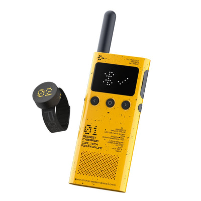 LinkMejor A101OS Portable Walkie Talkie Band Radio PMR FRS UHF FM Radio bluetooth Programming IP54 Waterproof Type-C Charging 2-Way Handheld Radio with Finger PTT Ring Controller for Cycling