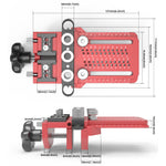 LinkMejor Doweling Jig Hole Puncher Drill Guide Tool with Metric and Imperial Scales Precise Alignment Slots