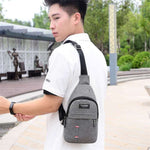 Men's Casual Oxford Cloth Chest Bag Fashion Lightweigh Crossbody Bags Large-capacity Storage Shoulder Bag for Outdoor Travel Daily