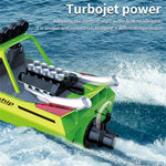 TY XIN 725 2.4G 30km/h RC Boat Jet Speedboat Capsized Reset Waterproof LED Light Remote Control Ship High Speed Vehicles Models