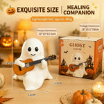 Elfeland USB Powered Little Ghost Night Light Warm LED Halloween Mini Desktop Small Night Lamp for Party Holiday Decoration