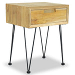 Bedside Cabinet 15.7"x11.8"x19.7" Solid Teak
