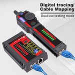 LinkMejor ET606 Network Cable Tester POE Test 3KM Digital Cable Tracing Cross Short Circuit Checking Crystal Port RJ45/RJ11 Tester