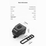 LinkMejor 120dB MTB Electric Bells with Strap Mountain Bike Loud Bell Type‑C Charging Electronic Super Loud Bell E-bike Scooter