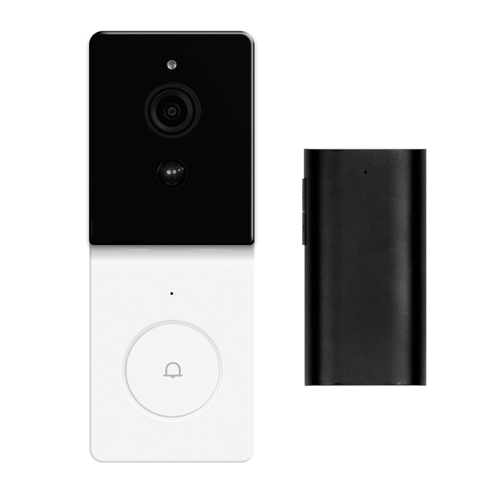 MoesHouse Tuya Smart WiFi Video Doorbell 1080P HD 140° Wide Angle Motion Detection 2-Way Audio IP65 Waterproof 5000mAh Battery Alexa Cloud SD Storage Wireless Chime Visual Door Bell
