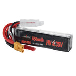 LinkMejor Power 7.6V 550mAh 80C/160C 2S HV 4.35V LiPo Battery XT30 Plug for RATE W20 FPV Racing Drone