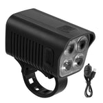LinkMejor 2-in-1 LED Bicycle Front Light with Bell Horn 4 Super Bright LEDs 500mAh Battery Type-C Charging Safe for Night Cycling