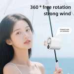X30 Refrigeration Clip Fan Semiconductor Ice Cooling Turbo Motor 18000 RPM 1800mAh 5W Stepless Speed Smart Display 360 Degree Rotation